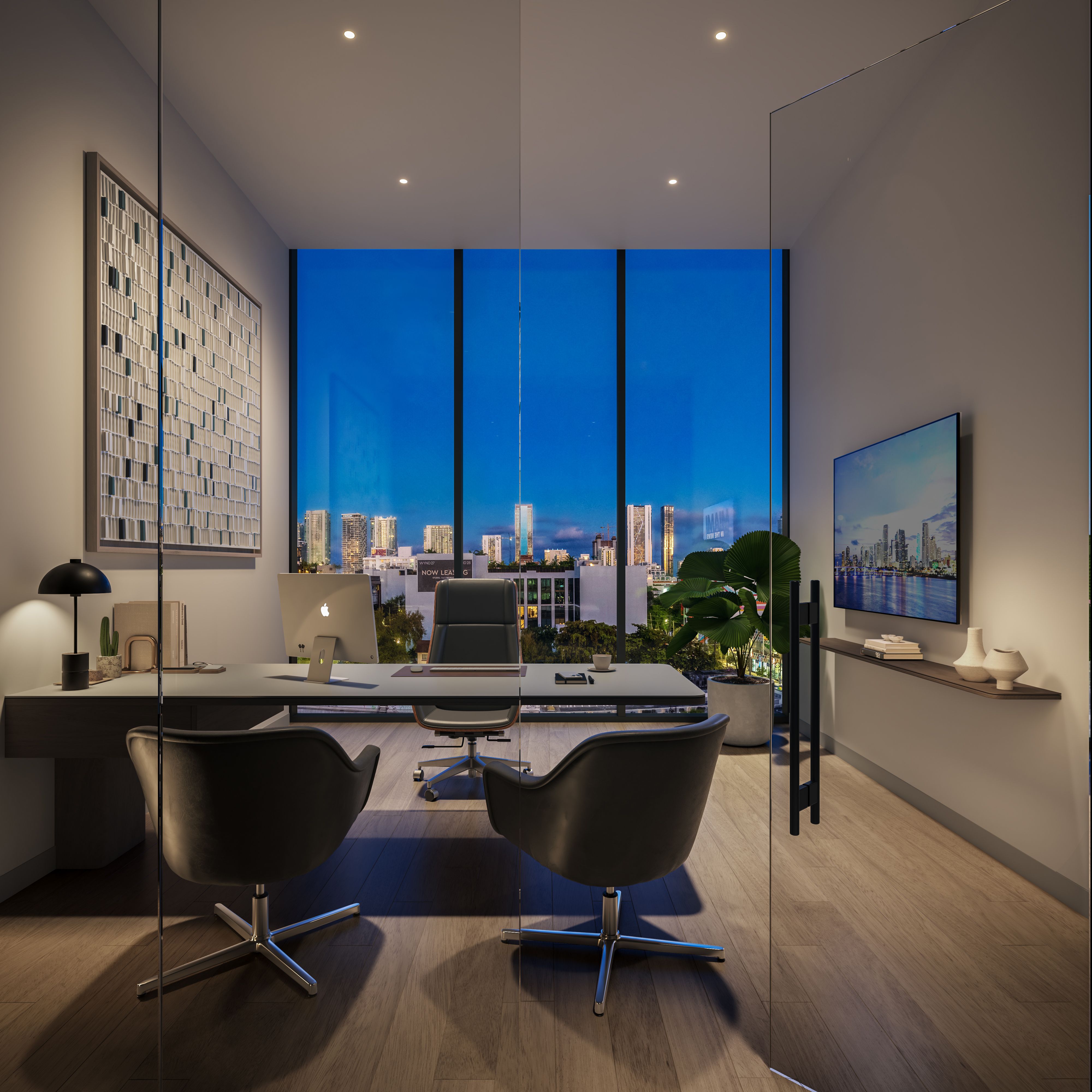Suite de oficina privada con vista a Miami